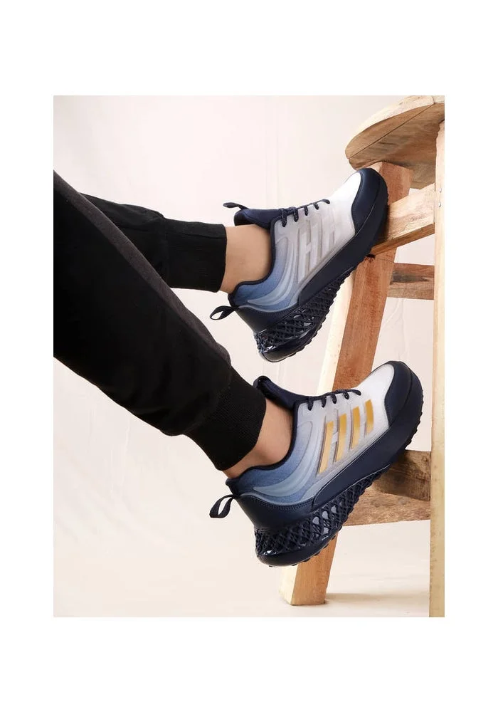 Bacca Bucci Blue and White Night Glider Elite Sportsperson’s All-Round Footwear for Men | Best Price UAE